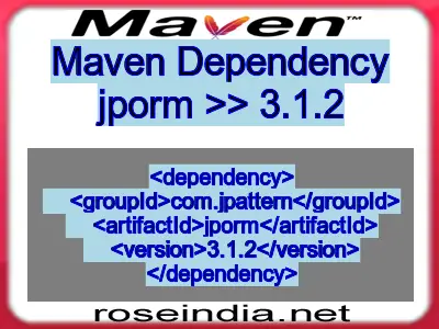 Maven dependency of jporm version 3.1.2