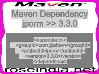 Maven dependency of jporm version 3.3.0
