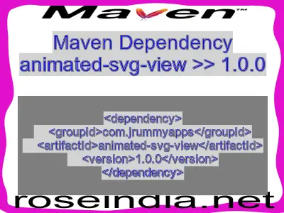 Maven dependency of animated-svg-view version 1.0.0