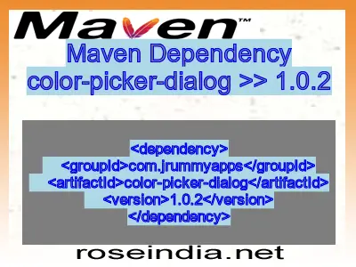 Maven dependency of color-picker-dialog version 1.0.2