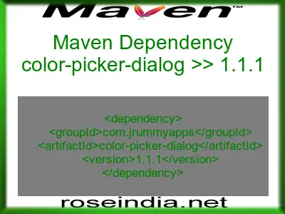 Maven dependency of color-picker-dialog version 1.1.1