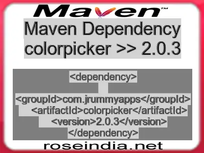 Maven dependency of colorpicker version 2.0.3