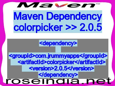 Maven dependency of colorpicker version 2.0.5