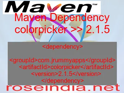 Maven dependency of colorpicker version 2.1.5