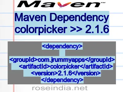 Maven dependency of colorpicker version 2.1.6