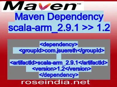 Maven dependency of scala-arm_2.9.1 version 1.2