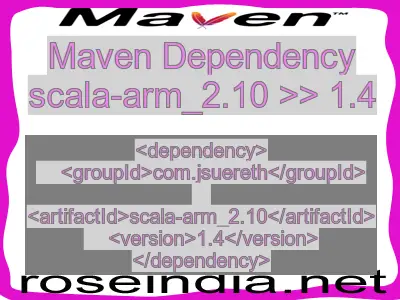 Maven dependency of scala-arm_2.10 version 1.4