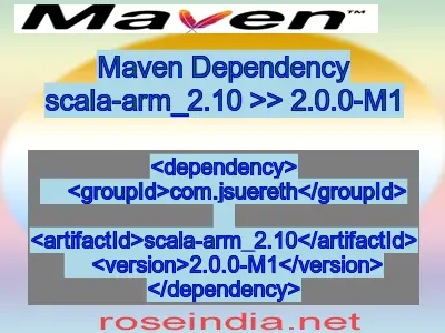 Maven dependency of scala-arm_2.10 version 2.0.0-M1