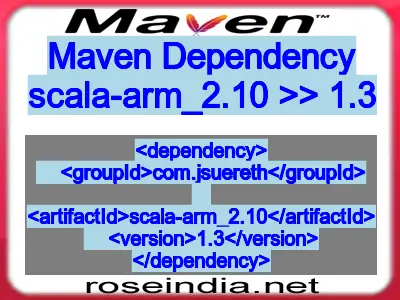 Maven dependency of scala-arm_2.10 version 1.3