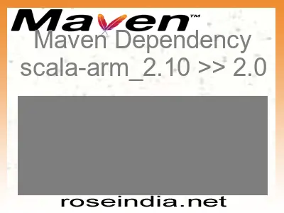 Maven dependency of scala-arm_2.10 version 2.0