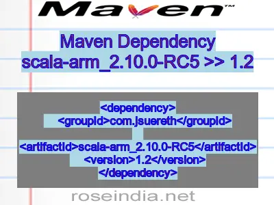 Maven dependency of scala-arm_2.10.0-RC5 version 1.2