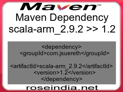 Maven dependency of scala-arm_2.9.2 version 1.2