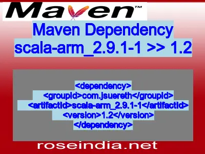 Maven dependency of scala-arm_2.9.1-1 version 1.2