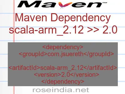 Maven dependency of scala-arm_2.12 version 2.0