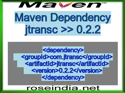 Maven dependency of jtransc version 0.2.2