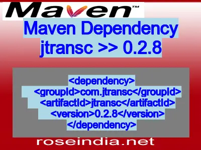 Maven dependency of jtransc version 0.2.8