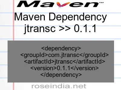 Maven dependency of jtransc version 0.1.1