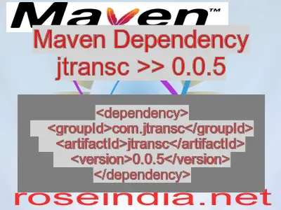 Maven dependency of jtransc version 0.0.5