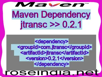 Maven dependency of jtransc version 0.2.1