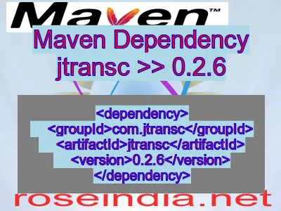 Maven dependency of jtransc version 0.2.6