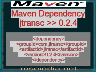 Maven dependency of jtransc version 0.2.4