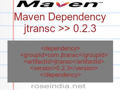 Maven dependency of jtransc version 0.2.3