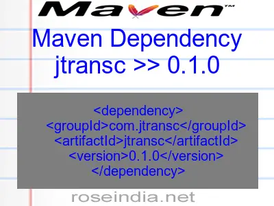 Maven dependency of jtransc version 0.1.0