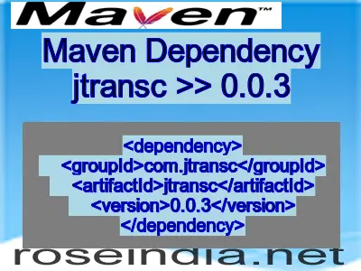 Maven dependency of jtransc version 0.0.3