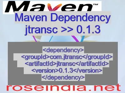 Maven dependency of jtransc version 0.1.3