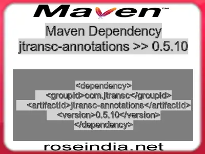 Maven dependency of jtransc-annotations version 0.5.10