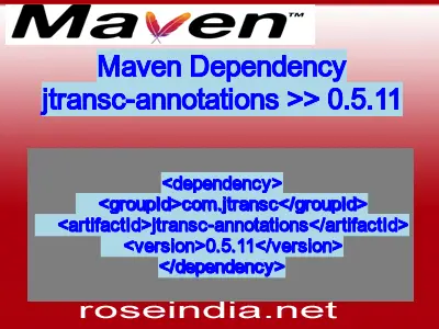 Maven dependency of jtransc-annotations version 0.5.11