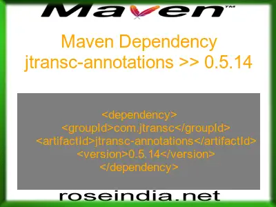 Maven dependency of jtransc-annotations version 0.5.14