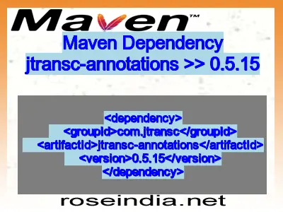 Maven dependency of jtransc-annotations version 0.5.15