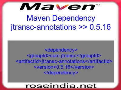 Maven dependency of jtransc-annotations version 0.5.16