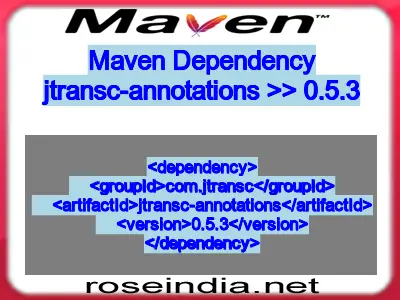 Maven dependency of jtransc-annotations version 0.5.3