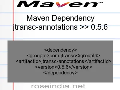 Maven dependency of jtransc-annotations version 0.5.6