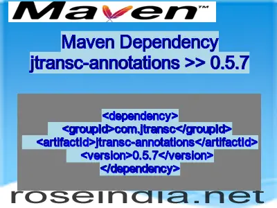 Maven dependency of jtransc-annotations version 0.5.7