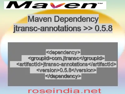 Maven dependency of jtransc-annotations version 0.5.8