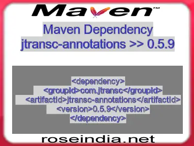 Maven dependency of jtransc-annotations version 0.5.9