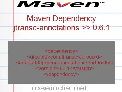 Maven dependency of jtransc-annotations version 0.6.1