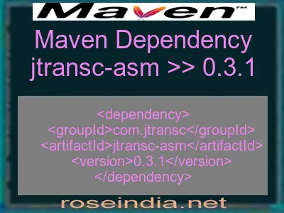 Maven dependency of jtransc-asm version 0.3.1