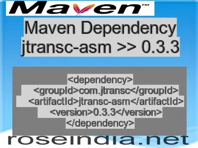 Maven dependency of jtransc-asm version 0.3.3