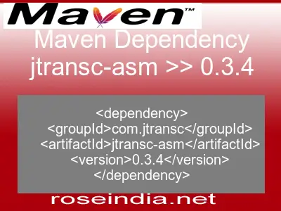 Maven dependency of jtransc-asm version 0.3.4