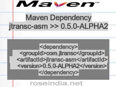 Maven dependency of jtransc-asm version 0.5.0-ALPHA2