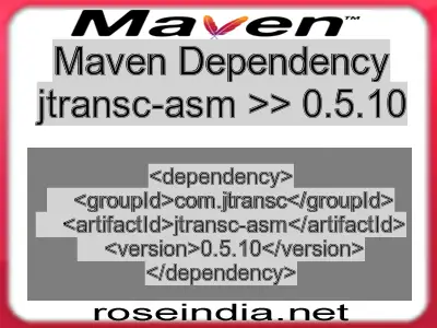 Maven dependency of jtransc-asm version 0.5.10