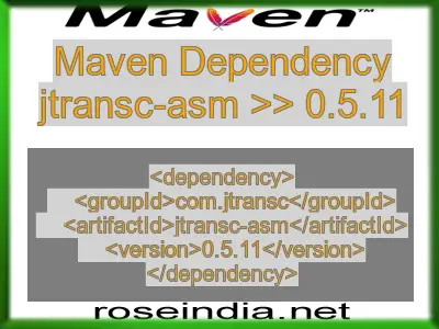 Maven dependency of jtransc-asm version 0.5.11