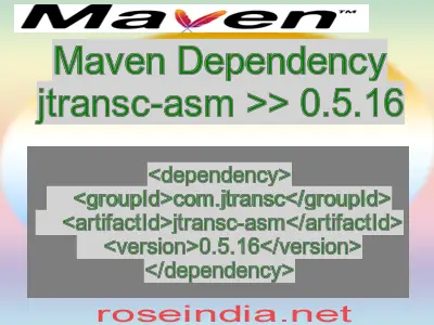 Maven dependency of jtransc-asm version 0.5.16