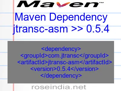 Maven dependency of jtransc-asm version 0.5.4