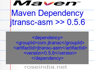 Maven dependency of jtransc-asm version 0.5.6