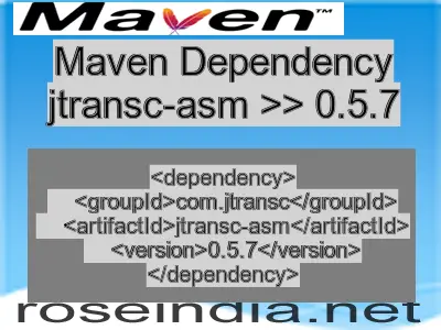 Maven dependency of jtransc-asm version 0.5.7